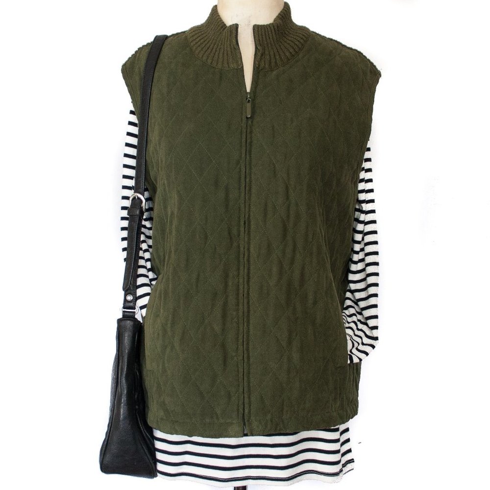 Alfred Dunner | Green Quilted Vest | 14